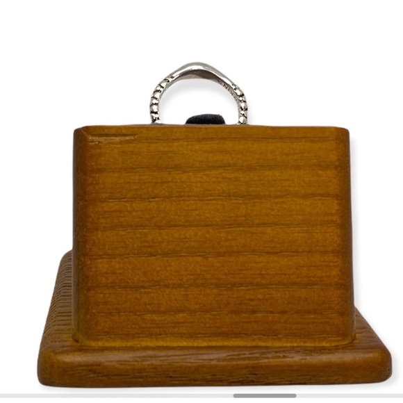 Michael Dawkins Sterling Silver Granulated Silver Pebble Stacking Ring sz 5-1/4 - Picture 4 of 7